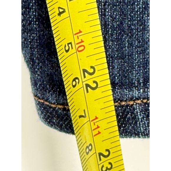 Loft Dark Wash Denim Cropped Straight Leg Jeans Women's Size 10 Modern - Picture 5 of 12